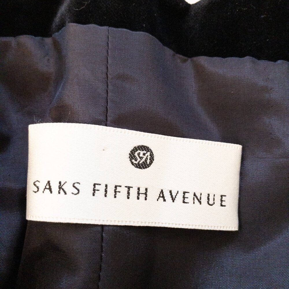 Vintage Saks Fifth Avenue Strapless Velvet & Satin Gown | Tomasz Starzewski | 8 - Picture 4 of 10